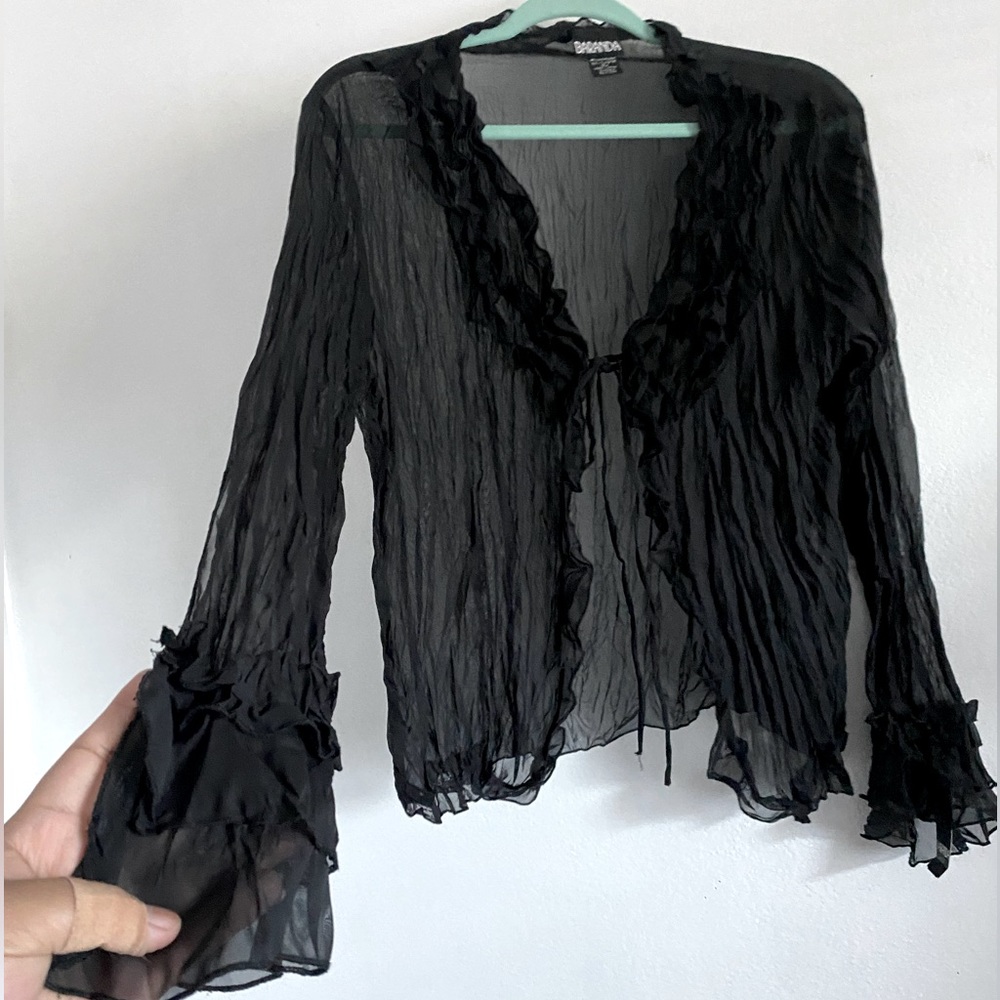 Elegant Black Sheer Top